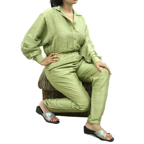 Rhode Resort Tara Jumpsuit Dress Silk Collared Neck Long Sleeves XS NWD 233435 - Picture 4 of 6